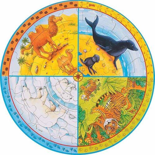 Puzzle XXL zwierzęta - okrągłe