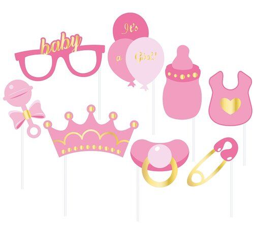 Rekwizyty do zdjęć "Girls Party", 8 elementów