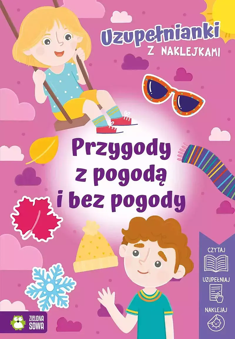 Uzupełnianki z naklejkami. Przygody z pogodą i bez pogody