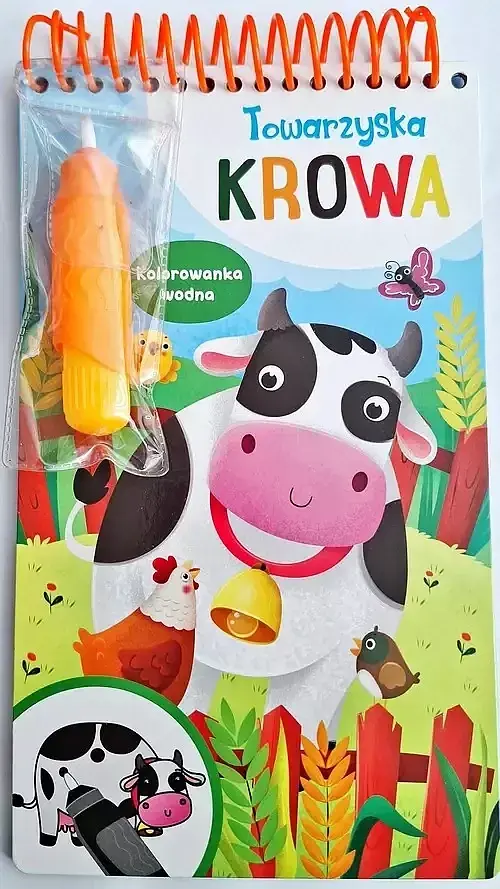 Towarzyska krowa Kolorowanka wodna