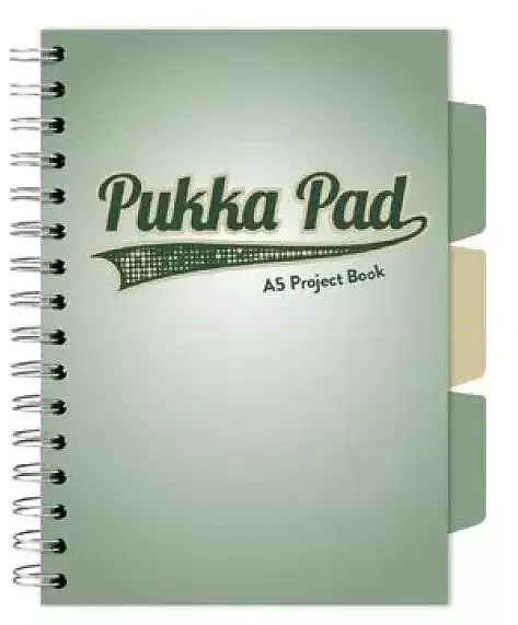 Kołozeszyt pukka pad a5 project book sage zielony