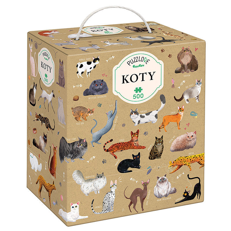 Puzzlove CzuCzu Koty 500 elementów puzzle rodzinne
