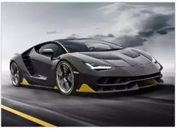 Diamentowa mozaika auto sportowe czarne na asfalcie  no-1008538