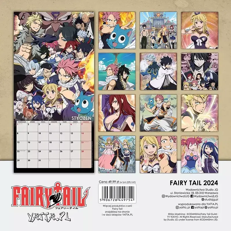 Fairy Tail (Kalendarz ścienny) - 2024