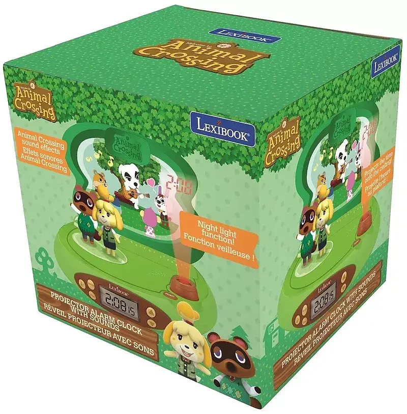 Budzik z projektorem 3d animal crossing lexibook rp500ac