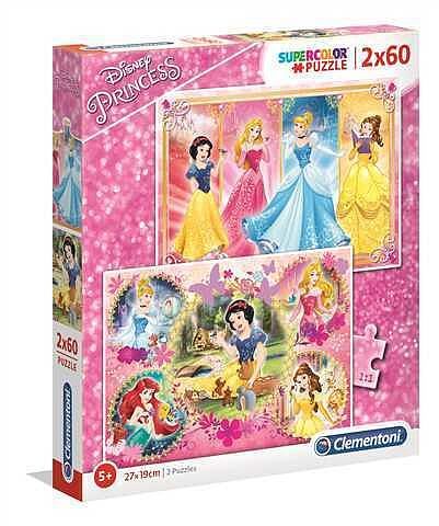 Puzzle 2x60 super kolor księżniczki 7133
