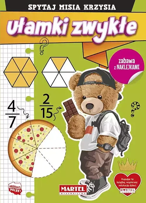 Spytaj Misia Krzysia Ułamki zwykłe z naklejkami