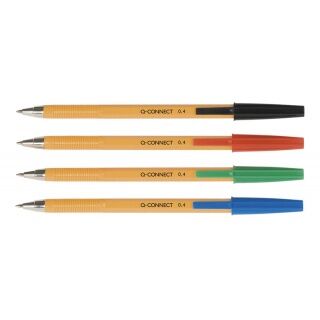 Paczka długopis Q-CONNECT z wymiennym wkładem 04mm niebieski 20 sztuk
