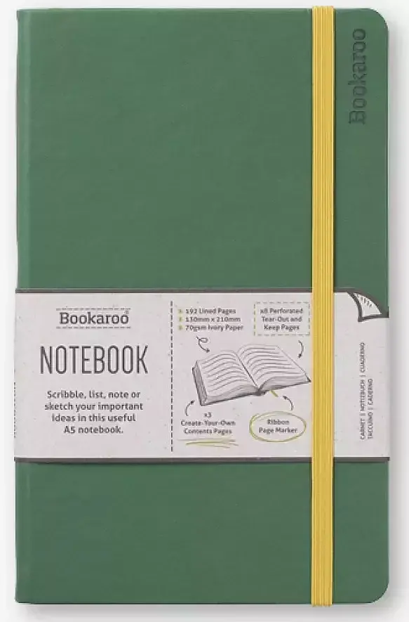 Notatnik a5 bookaroo journal ciemna zieleń