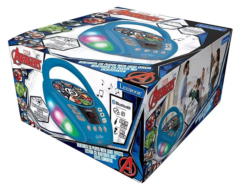 Odtwarzacz cd bluetooth avengers z efektami świetlnymi rcd109av