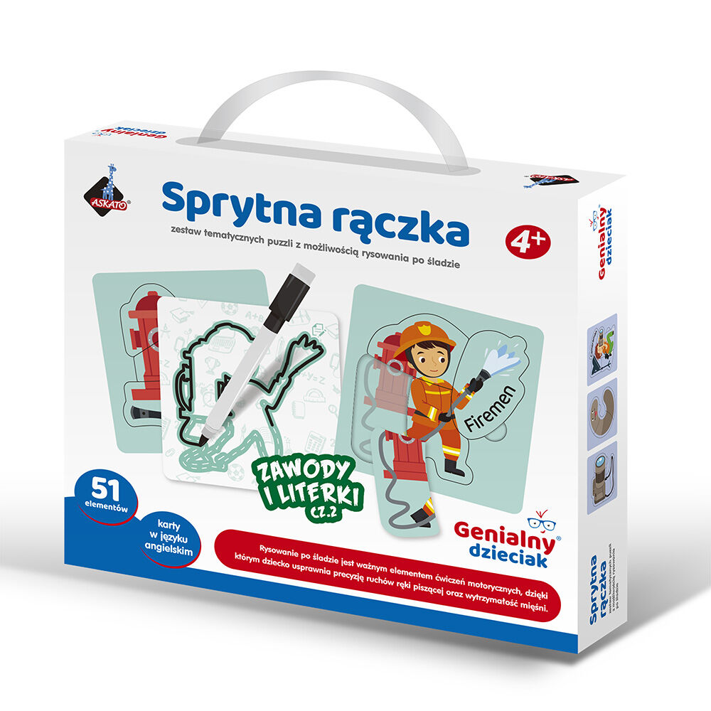 Sprytna rączka Zawody i Literki z pisakiem 51 elementów