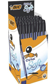 Długopis czarny bic cristal soft pudełko 50 sztuk