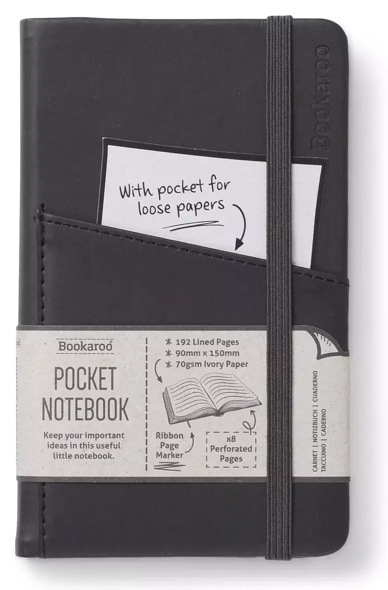 Notatnik a6 bookaroo journal pocket czarny