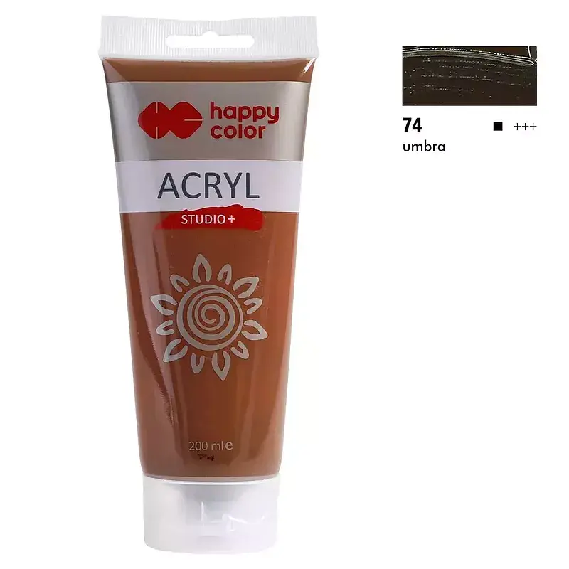 Farba akrylowa studio 200 ml umbra happy color