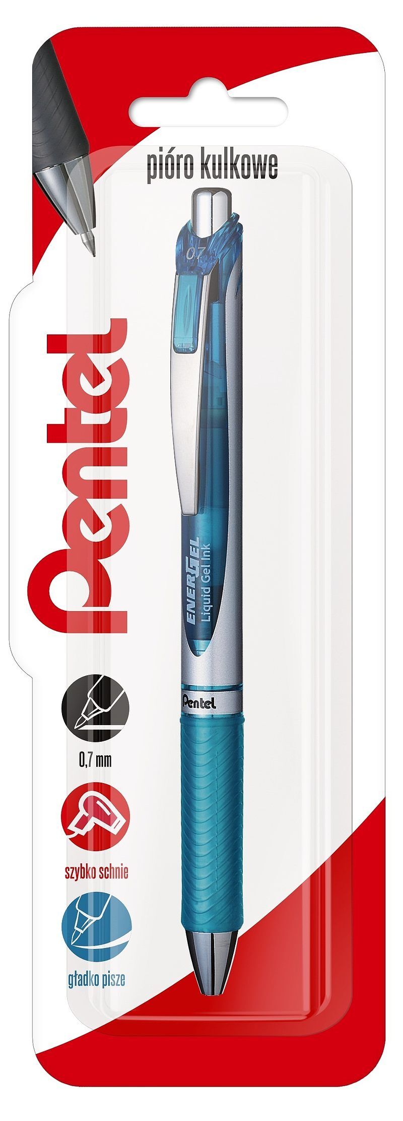 Pióro kulkowe 0,7 mm energel bl77 błękitny 1 szt