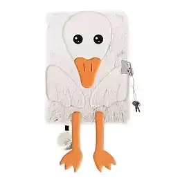 Pamiętnik a5 włochacz z kłódką 3d goose pipa