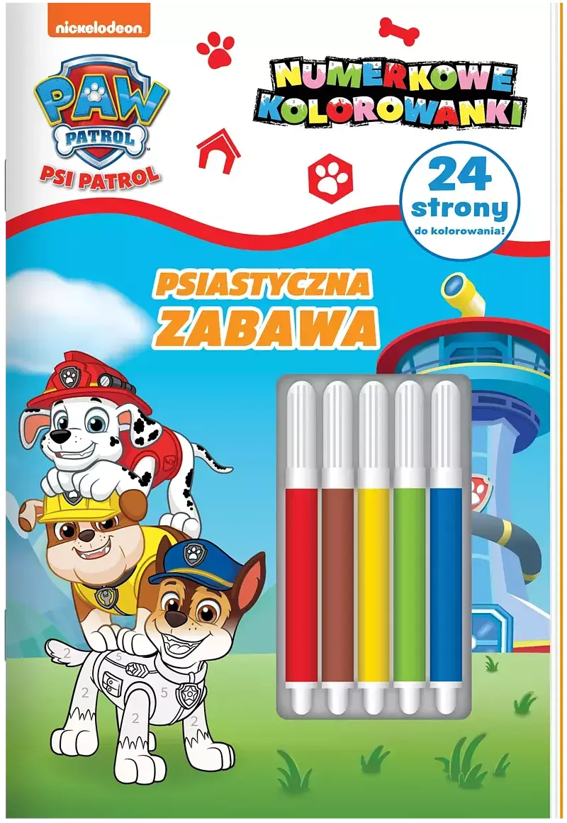 Psi Patrol. Numerkowe kolorowanki cz. 7 Psiastyczna zabawa
