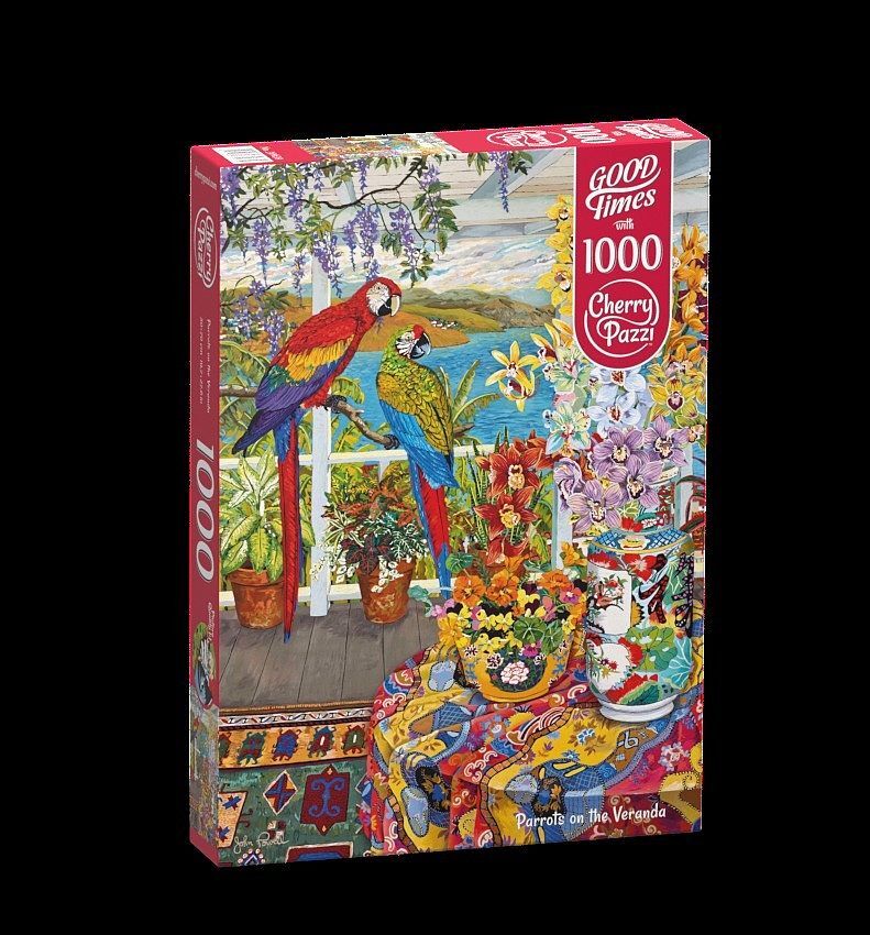 Puzzle 1000 parrots on the veranda