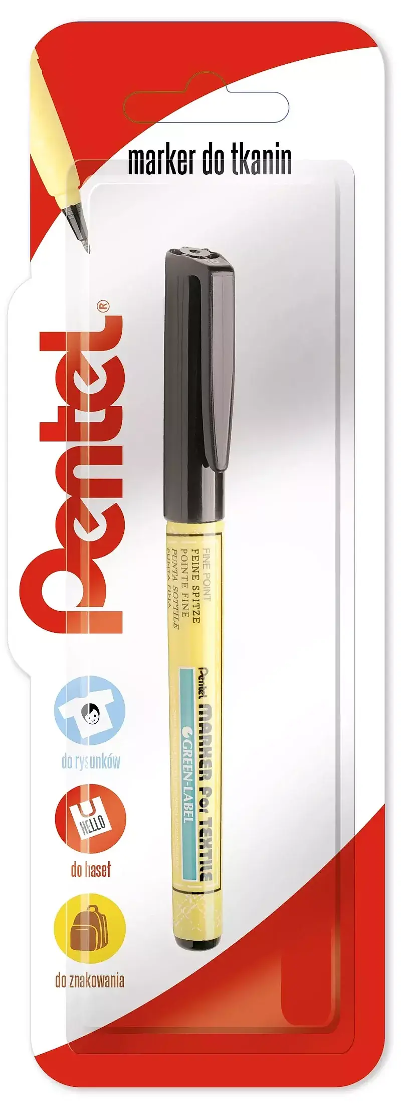 Marker do tkanin nm10 czarny 1 szt