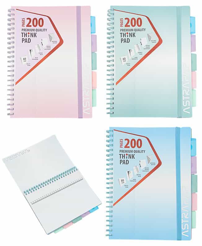 Kołozeszyt A4 PP 200k.kratka Ombre Pastel Line 1szt.mix