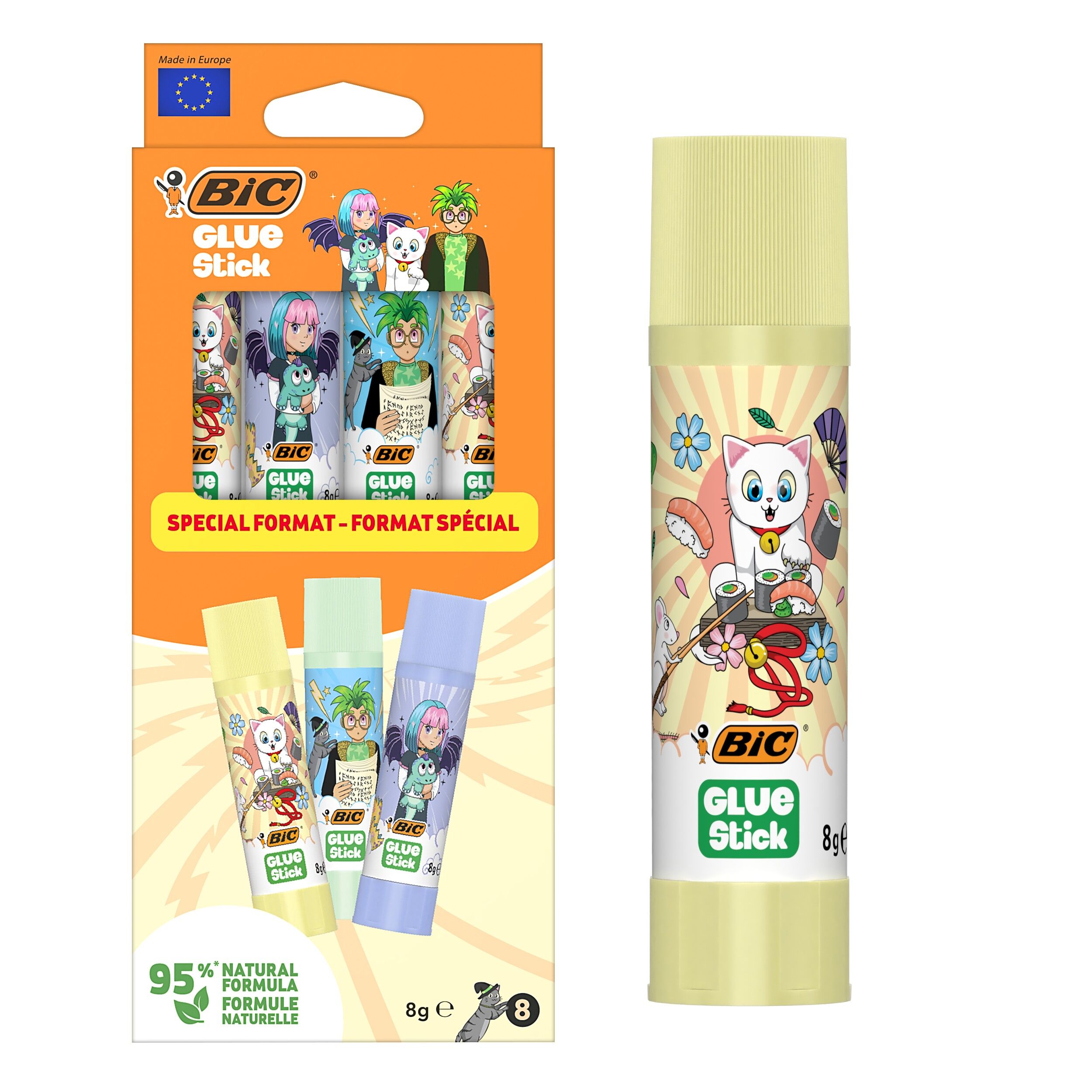 Klej BIC Glue Stick ECOlustions Decor 8g 8szt.