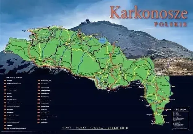 Mapa zdrapka karkonosze polskie