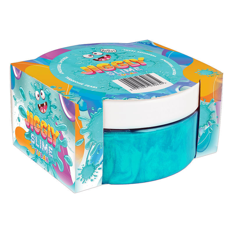 Jiggly slime turkusowy perłowy 200g