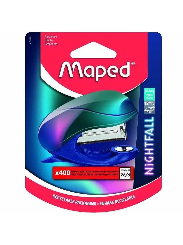 Zszywacz mini nightfall blister maped 15 kartek + 400 zszywek