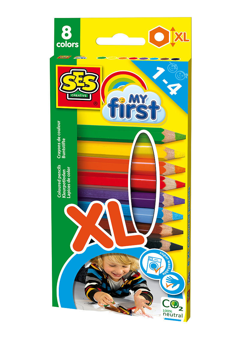 Moje pierwsze kredki ołówkowe xl 8 kolorów