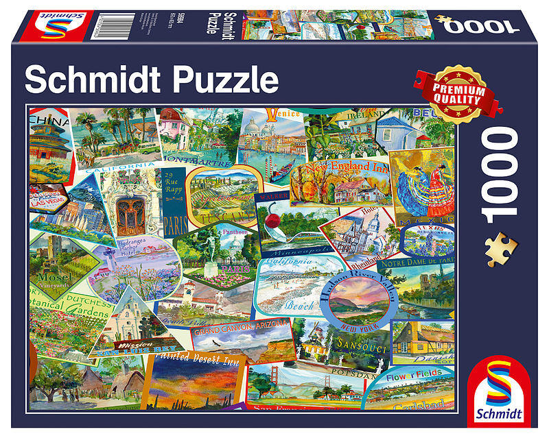 Puzzle 1000 pq pamiątki z podróży 110825