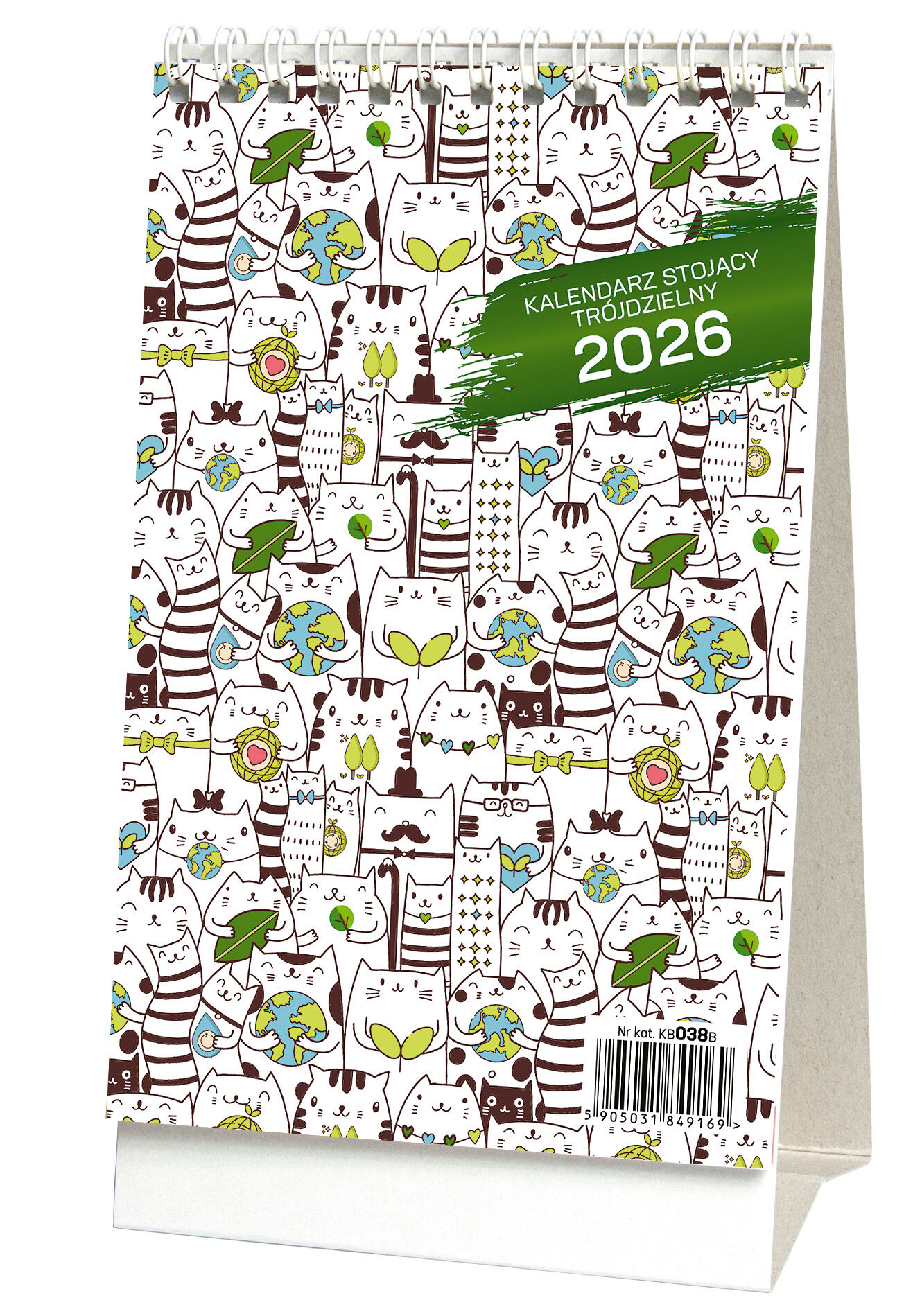 Kalendarz 2026 stojący trójdzielny