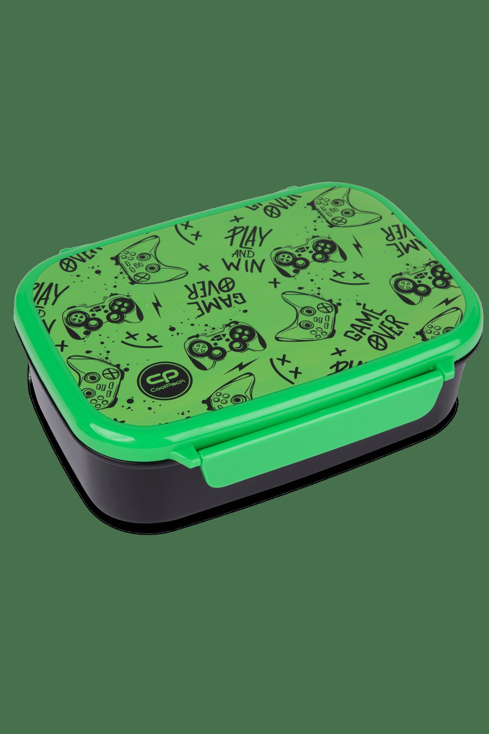 Śniadaniówka z przegródką Coolpack Foodyx Game Over Gradient Green