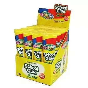 Display klej w tubie biały colorino 50g 16 szt