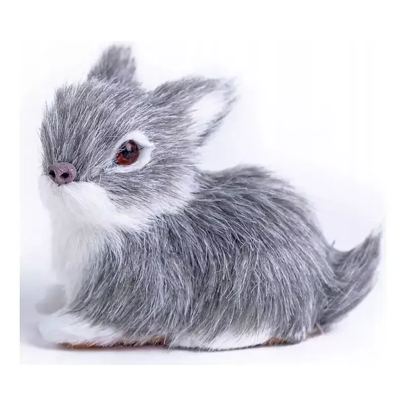 Króliczek dekoracyjny deco szary 5,5 cm