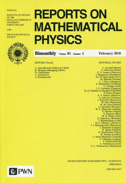 Reports on Mathematical Physics 81/1 2018 Kraj