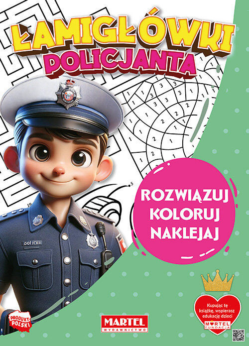 Łamigłówki policjanta z naklejkami