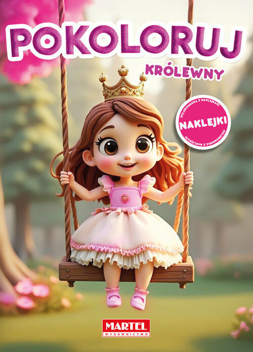 Pokoloruj królewny. Kolorowanka z naklejkami