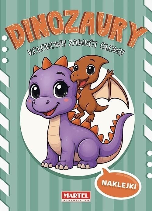 Kolorowy zawrót głowy. Dinozaury z naklejkami