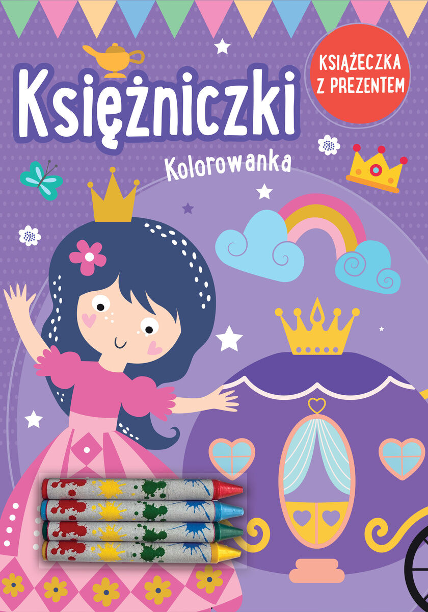 Księżniczki. Kolorowanka (książeczka z prezentem - kredki)