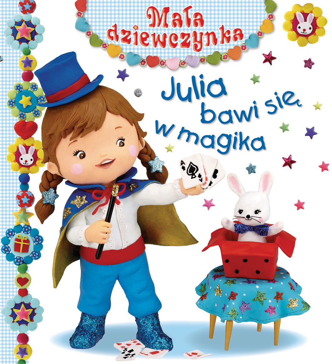 Julia bawi się w magika. Mała dziewczynka