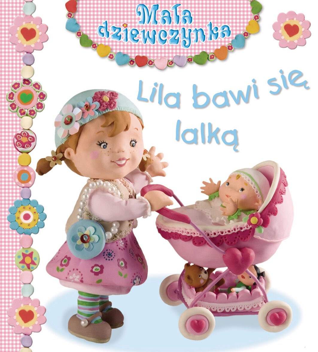 Lila bawi się lalką. Mała dziewczynka