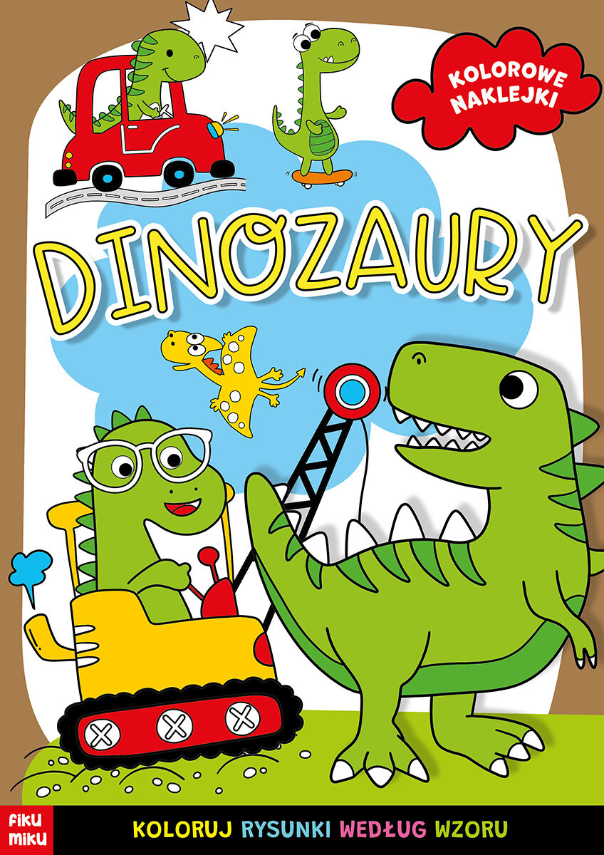 Dinozury. Kolorowe naklejki