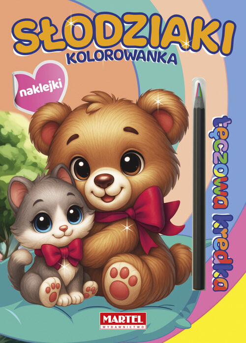 Tęczowa kredka. Słodziaki z naklejkami
