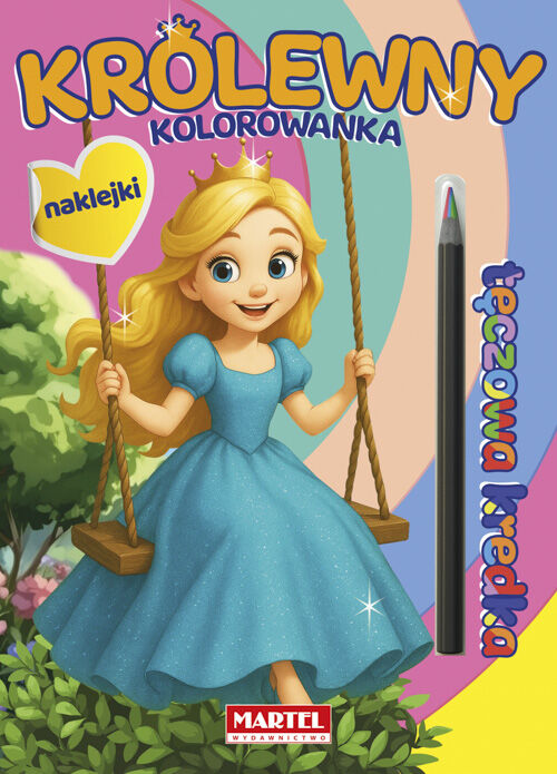 Tęczowa kredka. Królewny z naklejkami