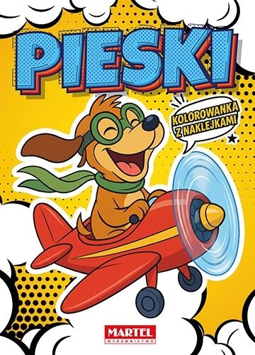 Kolorowanka komiksowa. Pieski z naklejkami