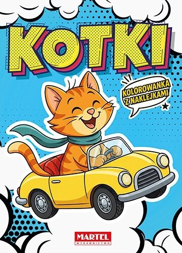 Kolorowanka komiksowa. Kotki z naklejkami