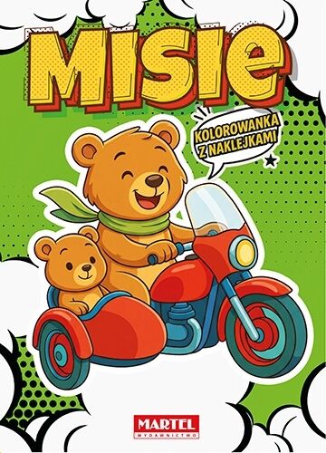 Kolorowanka komiksowa. Misie z naklejkami