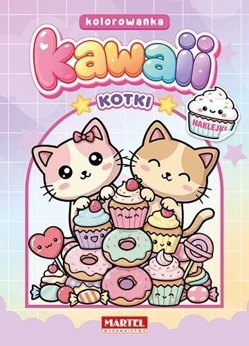 Kawaii. Kotki z naklejkami