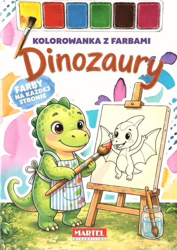 Kolorowanka z farbami Dinozaury