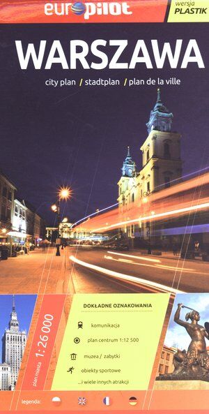 Warszawa. Foliowany plan miasta w skali 1:26 000